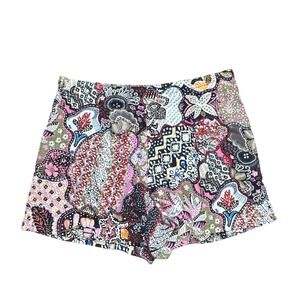 A1 LOFT Floral Print Shorts Bohemian Casual‎ Colorful Summer Size S
